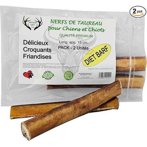 Nerfs de Bœuf pour Chiens et Chiots L. 15 cm 2 u. (1/5)