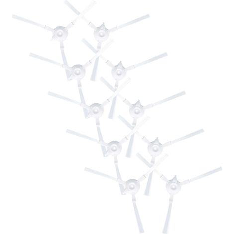 10x cepillo redondo compatible con Rowenta Smart Force Essential RR6943WH robot aspirador - 10x cepillos laterales, set de cepillos (1/5)