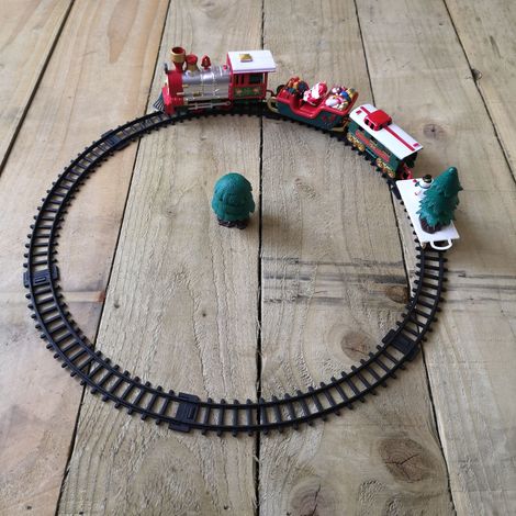 20pc Battery Operated Light up Christmas Santa's Musical Train Set - Jingle Bells (1/5)