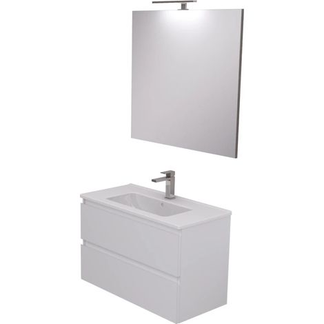 mobile bagno "leonardo" bianco 80 cm (1/4)