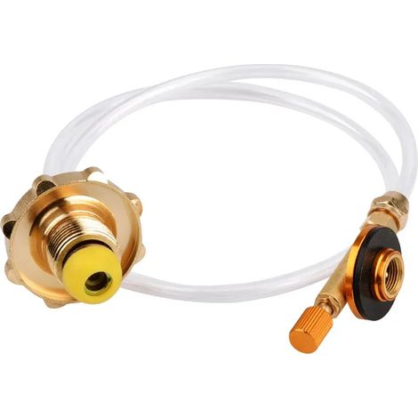 Adaptateur de recharge de propane pour réchaud de camping extérieur, brûleur, coupleur de réservoir de bouteille plate de GPL, adaptateur de conteneur, durable et compatible avec les réchauds de cuisi (1/4)