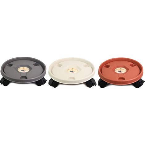 Plateau de déplacement épais pour vase en plastique avec roulettes, support de pot rond à roulettes universelles (1/5)