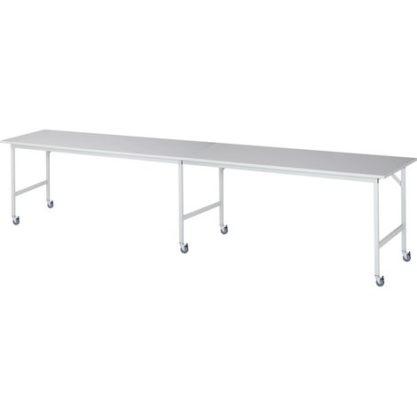 Rau Fahrbarer Arbeitstisch Jerry (6 LR), B4000xT800xH900mm, M-Platte-22mm (1/2)