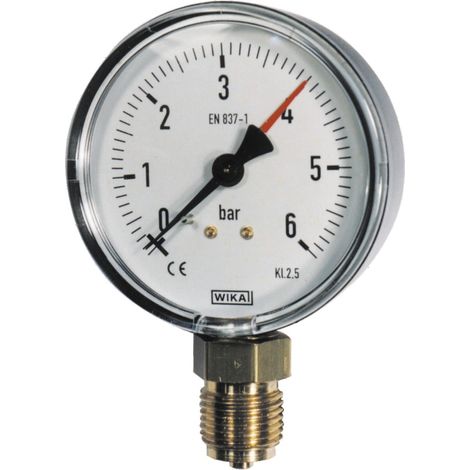 Manómetro vacuómetro con conexión vertical 15x21 - dial de Ø80mm de -1 a 0 bares