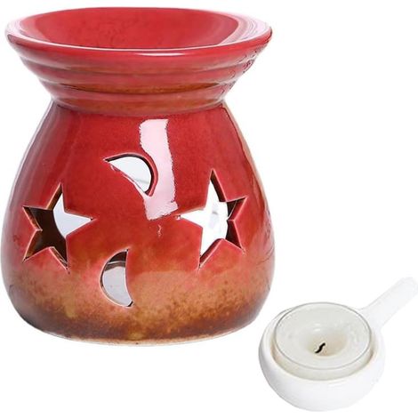 Brûleurs à Huile Essentielle Bougeoir Diffuseur en Céramique avec Porte-Bougie brûleurs à Huile en céramique bougeoir diffuseur ondant parfumé pour bruleur