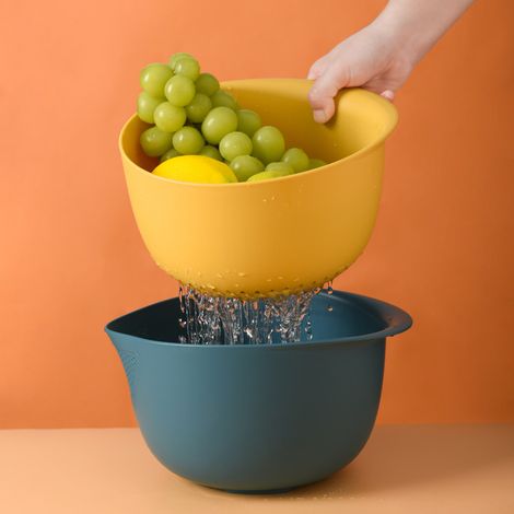 Passoire et égouttoir à riz bleu Égoutter le (1/5)