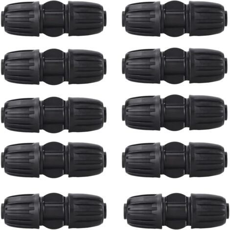 10 raccords droits pour système d'irrigation goutte à goutte de jardin, raccords pour tuyaux d'eau en PE de 16 mm, raccords droits pour l'horticulture, les serres et l'agriculture (raccords droits) (1/5)
