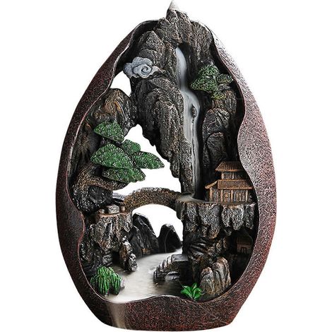 Räucherstäbchen mit Wasserfallmotiv aus Bergflüssen für kreative Harz-Rückfluss-Räuchergefäße zur Dekoration von Zuhause, Schlafzimmer und Büro, für Meditation und Kunsthandwerk (1/5)