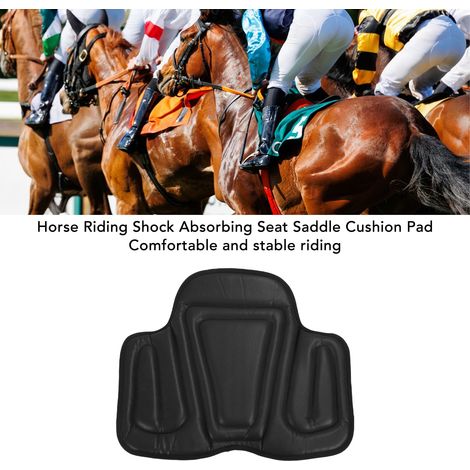 Amortiguador para silla de montar western con almohadilla de espuma viscoelástica, negro, 56 cm (1/5)