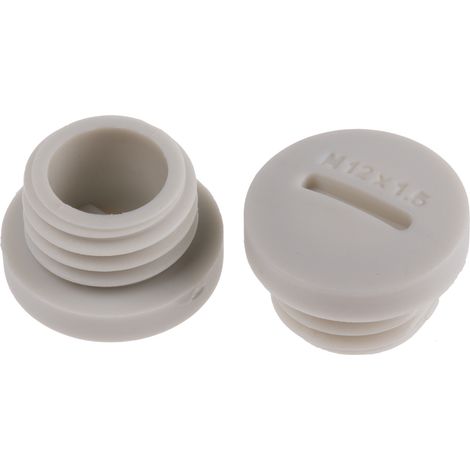 Bouchon obturateur RS PRO M12 x 1.5, Ø 11.7mm - 15mm en Nylon 66 ( Prix pour Paquet de 100 )