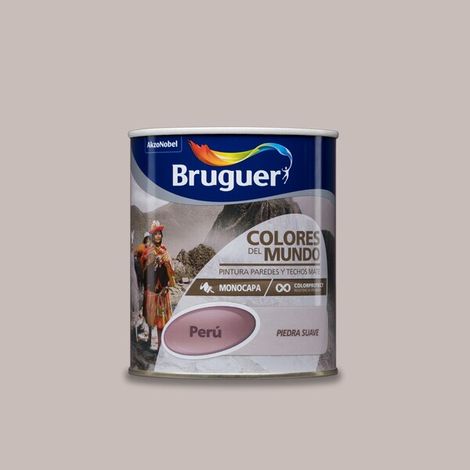 Bruguer Colores del Mundo Pintura para paredes monocapa Perú Piedra Suave 750 ml