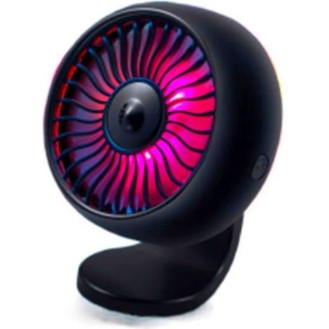 Ventilateur,12V petite sortie d'air de voiture mini usb universel ventilateur électrique puissant silencieux avec lumière ambiante (1/4)