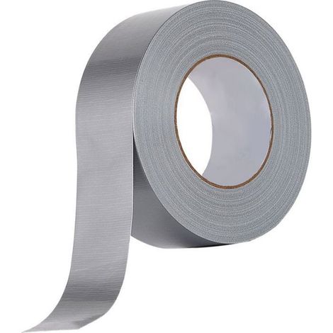 Ruban adhésif en tissu argenté - Résistant à l'eau Sans résidus - Systèmes de tuyauterie - 20 mm de large (1/5)