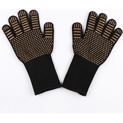 Gant anti-chaleur 800 °C aramide et silicone 33 cm motif points dorés 33 réf 1300 33 × 12 × 3 cm 130 g – Livraison gratuite