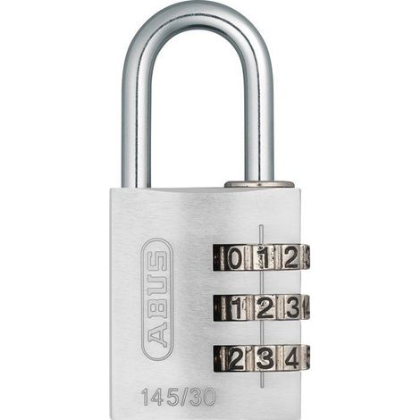 Catene a combinazione - ABUS - 145/30 - 3 cifre - Arco 5 mm - Alluminio argento