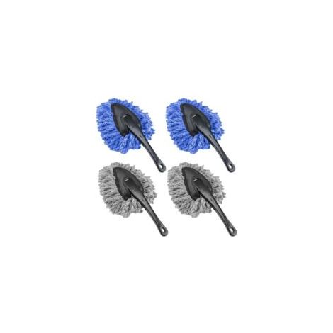 Ensemble de 4 brosses de lavage de voiture, brosse de nettoyage de ventilation multifonction, outil de nettoyage de voiture avec poignée, adapté aux climatiseurs de voiture, claviers, rideaux occultan