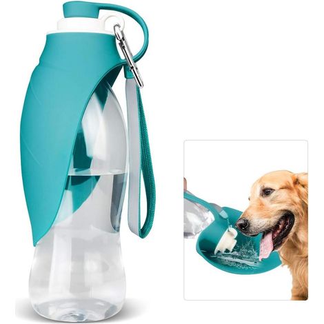Borraccia per cani - Dispenser d'acqua portatile da viaggio per animali domestici, 590 ml (1/5)