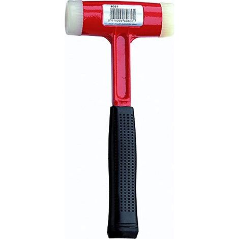 Marteau anti-rebond à manche en plastique, frappes en nylon échangeables 44mm (1/4)
