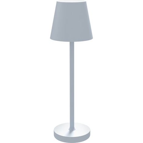 Lampe de chevet LED sans fil, lampe de table rechargeable USB-C, 3 couleurs, Ø 11,2 x 36,5 cm, grise (1/5)