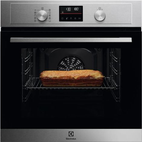 Electrolux – Four traditionnel encastrable multifonction pyrolyse – 65L – Classe A+ – Porte froide 4 verres – Inox anti-trace – 25 programmes de cuisson (1/5)
