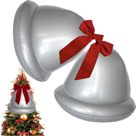 Boule de Noël gonflable Décor Festif Saisonnier Des Fêtes  Ornements De Noël En PVC Jingle Bells En Plein Air pour intérieur, extérieur, jardin, patio, -cour, arrière-cour, salon, (1/5)