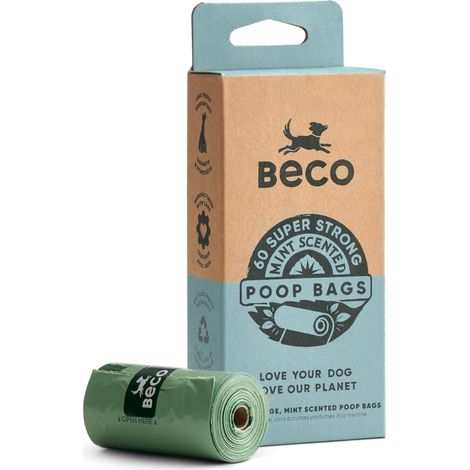 Beco Degradable Poop Bags Mint Scented 60 Pack 264857