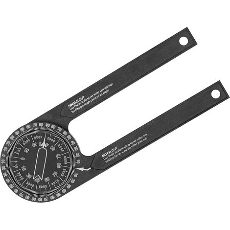Rapporteur d'angle 360° pour scie à onglet, goniomètre de menuiserie, mesureur d'angle avec oxydation (1/5)