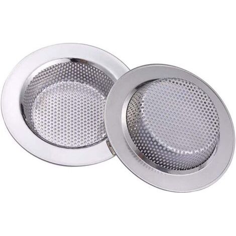 2 Pcs Filtre évier Cuisine, en Acier Inoxydable, en métal lavabo Filtre pour Salle de Bain Cuisine 11 cm de diamètre (1/4)