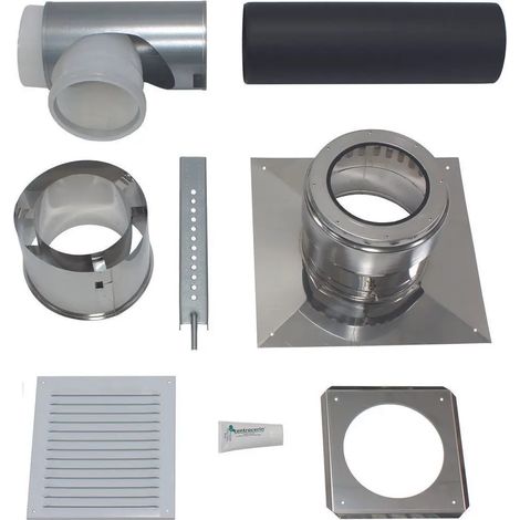 Vaillant Kit de raccordement de base DN 200 PP sur évacuation DN 200 PP Gaine, 0020095534