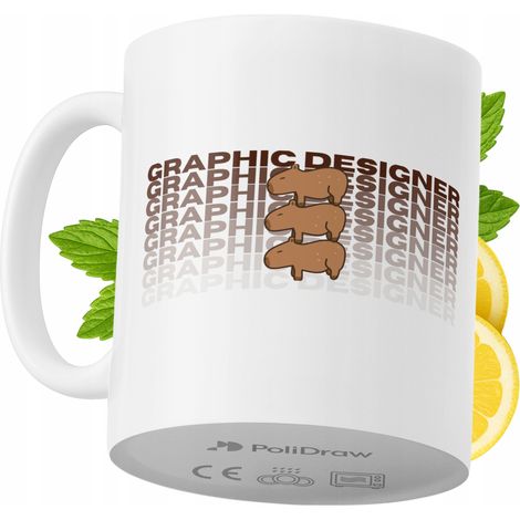 Lustige Kaffee- oder Teetasse mit witzigem Textdesign für Grafikdesigner – ideal für Geburtstage, Namenstage und Feiertage. Hochwertige Tasse für besondere Anlässe im Homeoffice oder Büro. Farbe: Weiß