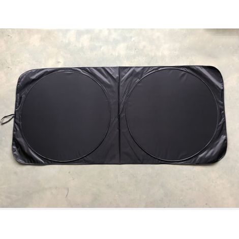 Pare-soleil pare-brise voiture argent tissu protection solaire intégrale anti-UV occultant universel 59x27.6in (1/5)