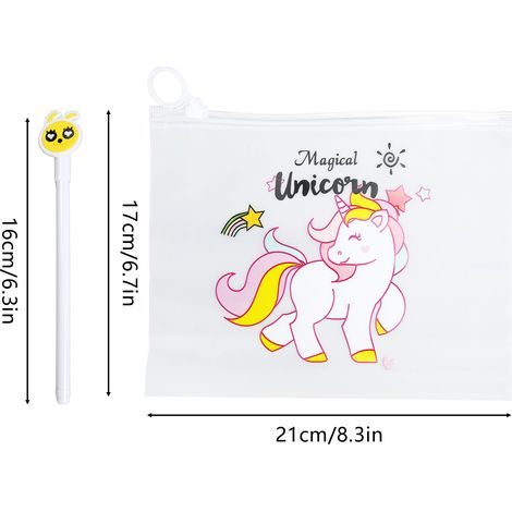 60 stylos gel à encre dessins animés, poignée confortable, ensemble stylos mignons avec pochette pour enfants filles étudiantes (1/5)