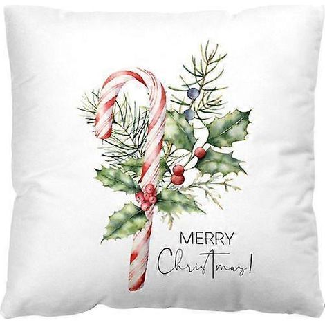 Housse de coussin décorative de Noël avec motif de cerf et d'élan, 45 x 45 cm, pour canapé ou maison. (1/5)