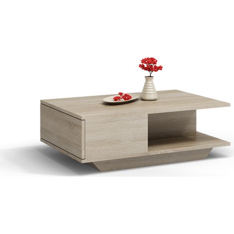 ZEKE  Contemporary coffee table 90x60x42 lounge/living room/office + storage niche  Modern Scandinavian style table  Side table
