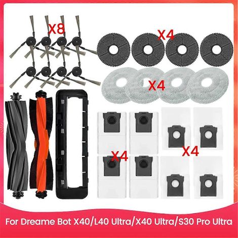 Ensemble de 27 pièces comprenant brosse, sac à poussière et filtre pour aspirateur Bot X40 L40 Ultra X40 Ultra S30 Pro Ultra - Pièces de rechange (1/5)
