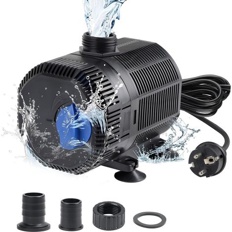 Teichpumpe Filterpumpe 2300L/H Outdoor Wasserpumpe Springbrunnenpumpe mit Filter 35W Tauchpumpe Aquariumpumpe mit 10M Kabel & 2 Düsen, Pumpe für Fischteichfilter, Garten, Schwimmbad (1/5)