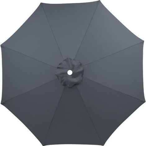 Toile de rechange pour parasol déporté 3 m, baleines 6/8, pour jardin, plage, protection UV, gris 8 brins (1/5)