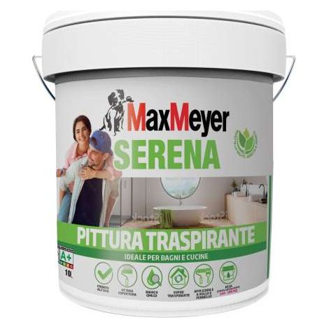 Max Meyer Pittura Murale Bianca Opaca 10L - Super Traspirante A+
