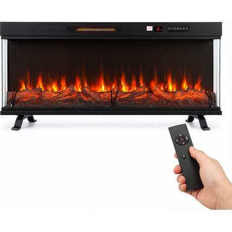 Jiubiaz Panorama Elektrokamin 50 Zoll, 900/1800 W, Fernbedienung, WiFi (1/5)