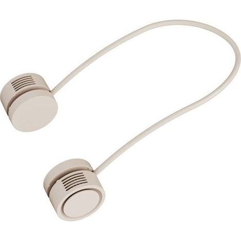 Tragbarer, per USB aufladbarer Mini-Nackenventilator ohne Rotorblätter mit Aromatherapiefunktion für den Außenbereich – Aprikose (1/5)