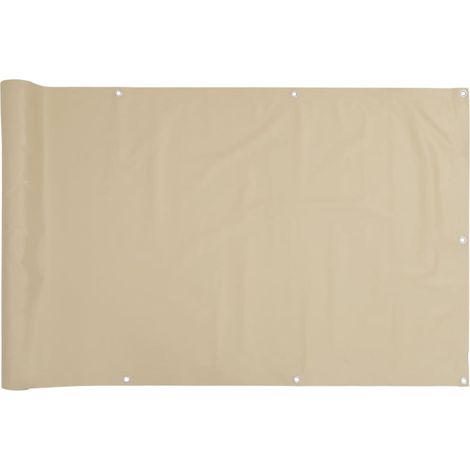 Balcony Screen Oxford Fabric 90x400 cm Beige vidaXL
