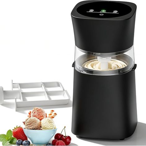 Machine à Glace 800ml - Refroidissement Rapide - Moteur Silencieux - 110-220V - Parfaite pour Glaces Artisanales et Frozen Yogurt (1/5)