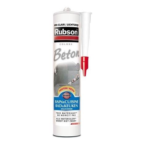 Rubson Masilla Sanitaria Silicona Hormigón 280 ml Durable