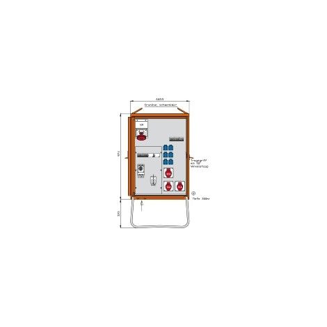 Walther Werke Verteilerschrank 44kVA,2RCDs TypB,9LS WV0369R1 (1/2)
