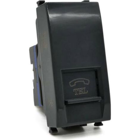 Presa telefonica rj11 compatibile con living light international air modulo connettore per cavo telefono nero (1/3)