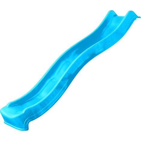 Wickey Rutsche Flow Rutsche 220 cm: Hochwertig und sicher für abenteuerlustige Kinder, Maximales Benutzergewicht 50 kg, Extrem witterungsbeständig, Inklusive Wasseranschluss - Pastellblau