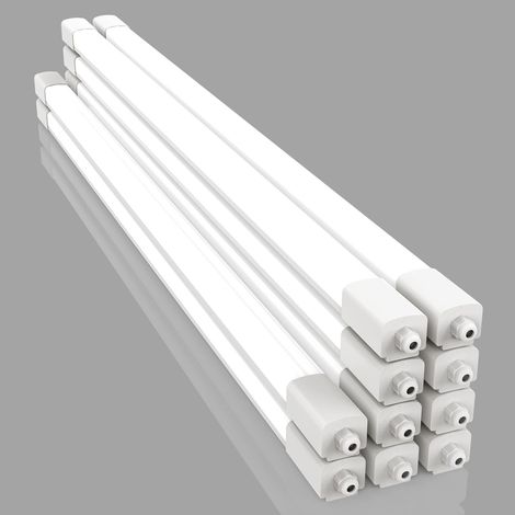Amdelne LED Neon 60 cm LED 18W 1800 LM Blanc chaud 4000 K Tube néon, IP65 blanc-10pcs
