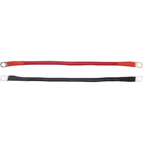 Câble d'alimentation pour batterie, 25 carrés, 0.3M, calibre 4, AWG, jeu de fils, terre rouge et noire (1/5)