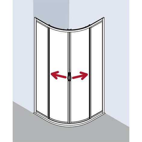Kermi Quart de cercle Nova 2000 R53 0800x 1850 BV : 770-785 SIMG Kerolan Fontana