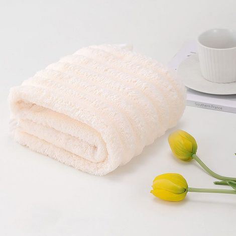 Serviette De Bain En Velours - 70 X 140 Cm - Microfibre Coral - Absorbante - Pour Salle De Bain - 1 Piece (1/4)
